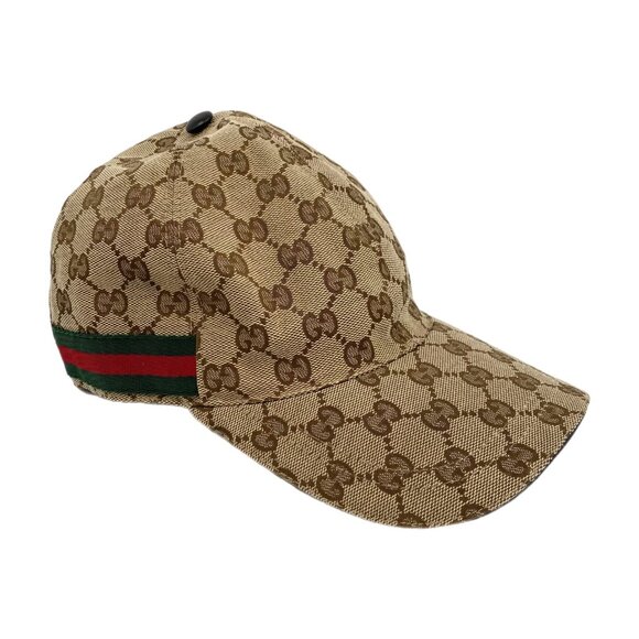 Gucci Brown GG Print Baseball Cap | Size L, Good Condition - Picture 1 of 11